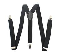 TK Gruppe Timo Klingler Braces for Men - Elastic & Flexible - 1920 Accessories for Fsching & Carnival such as Gatsby, Charleston (Black)