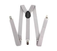 TK Gruppe Timo Klingler Braces for Men - Elastic & Flexible - 1920 Accessories for Fsching & Carnival such as Gatsby, Charleston (Grey)