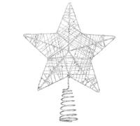 TK Gruppe Timo Klingler Silver Star Christmas Tree Topper, 18 x 20 cm, Winter
