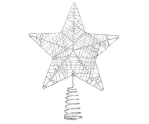 TK Gruppe Timo Klingler Silver Star Christmas Tree Topper, 18 x 20 cm, Winter