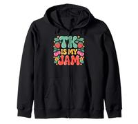 TK is My Jam Strawberry Cherry Transitional Kindergarten Zip Hoodie