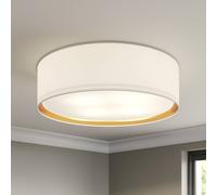 TK Lighting Bilbao ceiling light, white/gold, Ø 60 cm