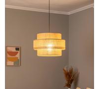 TK Lighting Calisto pendant light, Jute, natural brown, 1-bulb, Ø 50 cm