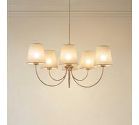 TK Lighting Candi chandelier, beige/sand, 6-bulb, Ø 85 cm, E27