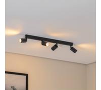 TK Lighting Ceiling spotlight Top, black, 83 cm, 4-bulb, metal, GU10