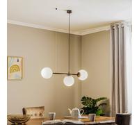 TK Lighting Celeste hanging light with spherical glass shades, 3-bulb