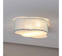 TK Lighting Cloud ceiling light, blue, 43 cm long, textile, cloud, E27