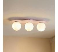 TK Lighting Cloud ceiling light, pink, 3-bulb, glass, length 51 cm, G9