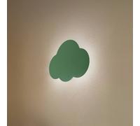 TK Lighting Cloud wall light, green, metal, 38 cm wide, 2-bulb, G9