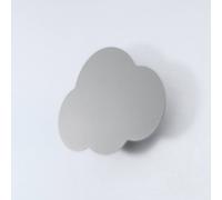 TK Lighting Cloud wall light, grey, 38 cm wide, metal, cloud, G9