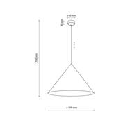 TK Lighting Cono pendant light, 1-bulb, Ø 50 cm, terracotta, E27