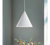 TK Lighting Cono pendant light, white, Ø 27 cm, steel, 1-bulb