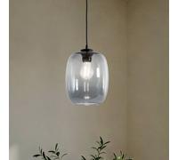 TK Lighting Elio pendant light, glass, graphite, 1-bulb