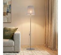TK Lighting Elizabeth floor lamp, sand/beige, linen, 152 cm high, E27
