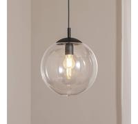 TK Lighting Esme pendant light, Ø 30 cm, transparent, glass, ball, E27