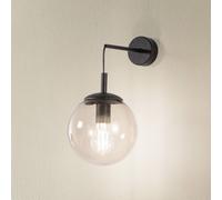 TK Lighting Esme wall light, amber-coloured, height 45 cm, glass, E27