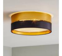 TK Lighting Hilton ceiling light, black/gold, Ø 45 cm