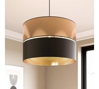 TK Lighting Hilton pendant light, black/gold, 1-bulb