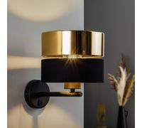 TK Lighting Hilton wall light, black/gold