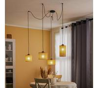 TK Lighting Juta pendant light, 4-bulb