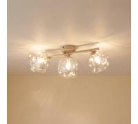 TK Lighting Lava ceiling light, 3-bulb, 50 cm long, sand/cognac, G9