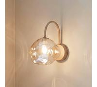 TK Lighting Lava wall light, beige, glass, height 21 cm, G9