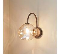 TK Lighting Lava wall light, brown, glass, height 21 cm, G9