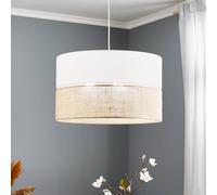 TK Lighting Linobianco pendant light with jute
