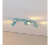TK Lighting Livia ceiling spotlight, mint green, 52 cm, 3-bulb, metal, GU10