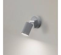 TK Lighting Livia wall spotlight, grey, 13 cm, metal, adjustable, GU10