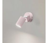 TK Lighting Livia wall spotlight, pink, 13 cm, metal, adjustable, GU10