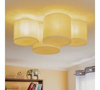 TK Lighting Mona ceiling light, 4-bulb, white