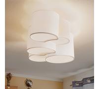 TK Lighting Mona ceiling light, 5-bulb, white