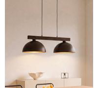 TK Lighting Oslo pendant light, brown, 2-bulb, 83 cm long, E27