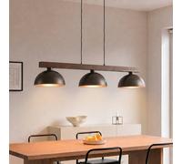 TK Lighting Oslo pendant light, brown, 3-bulb, 118 cm long, E27