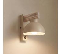 TK Lighting Oslo wall light, sand-coloured, metal, 20 cm high, E27