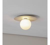 TK Lighting Pixie ceiling lamp, beige, glass, Ø 25 cm, ball, G9