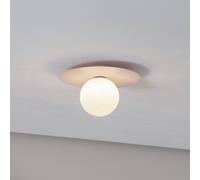 TK Lighting Pixie ceiling lamp, pink, glass, Ø 25 cm, ball, G9