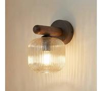 TK Lighting Salvia wall light, brown/cognac, glass, height 20 cm, E14