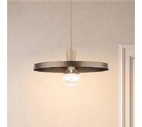 TK Lighting Sila pendant light, brown/sand, metal, Ø 45 cm, E27