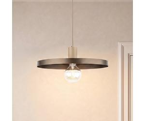TK Lighting Sila pendant light, brown/sand, metal, Ø 45 cm, E27