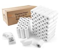 TK Thermal King, (100 Rolls) 2 1/4" x 50' Thermal Paper, Premium Quality POS Receipt Paper for Retail Business Cash Register, Fits All Credit Card Terminal