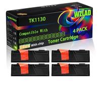 TK1130 Compatible for Kyocera Toner Cartridge with Chip ECOSYS M2030dn ECOSYS M2530dn FS-1030MFP Multifunction FS-1035MFP Printers (4 Pack Black)
