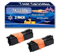 TK1130 TK-1130 Toner Cartridges Compatible for Kyocera ECOSYS M2030dn FS-1030MFP FS-1130MFP Printers, High-Definition Printing Effect with Chip, 4000 Pages (2-Pack Black)