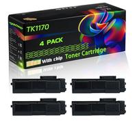 TK1170 Compatible for Kyocera Toner Cartridge with Chip ECOSYS M2040dn ECOSYS M2540dn ECOSYS Printers (4 Pack Black)