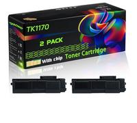 TK1170 Compatible for Kyocera Toner Cartridge with Chip ECOSYS M2040dn ECOSYS M2540dn ECOSYS Printers (2-Pack Black)