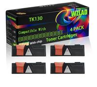 TK130 Compatible for Kyocera Toner Cartridges with Chip FS-1128MFP FS-1300D FS-1300DN Printers (4 Pack Black)