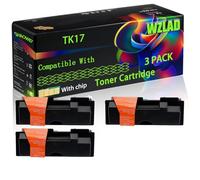 TK17 Compatible for Kyocera Toner Cartridge with Chip FS-1000 FS-1000+ FS-1010 FS-1050 Mita Printers (3 Pack Black)