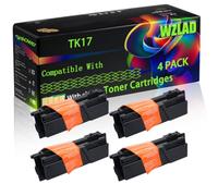 TK17 Compatible for Kyocera Toner Cartridges with Chip FS-1000 (4 Pack Black)