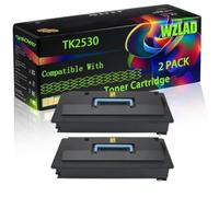TK2530 Compatible for Kyocera Toner Cartridge with Chip KM-2530 KM-2531 KM-3035 KM-3530 Printers (2-Pack Black)